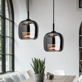 Tyalez Modern Black Glass Pendant Light