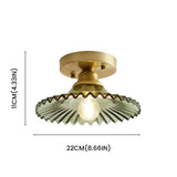 Tyalez Nordic Glass Semi-Flush Mount Ceiling Light
