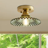 Tyalez Nordic Glass Semi-Flush Mount Ceiling Light
