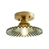 Tyalez Nordic Glass Semi-Flush Mount Ceiling Light