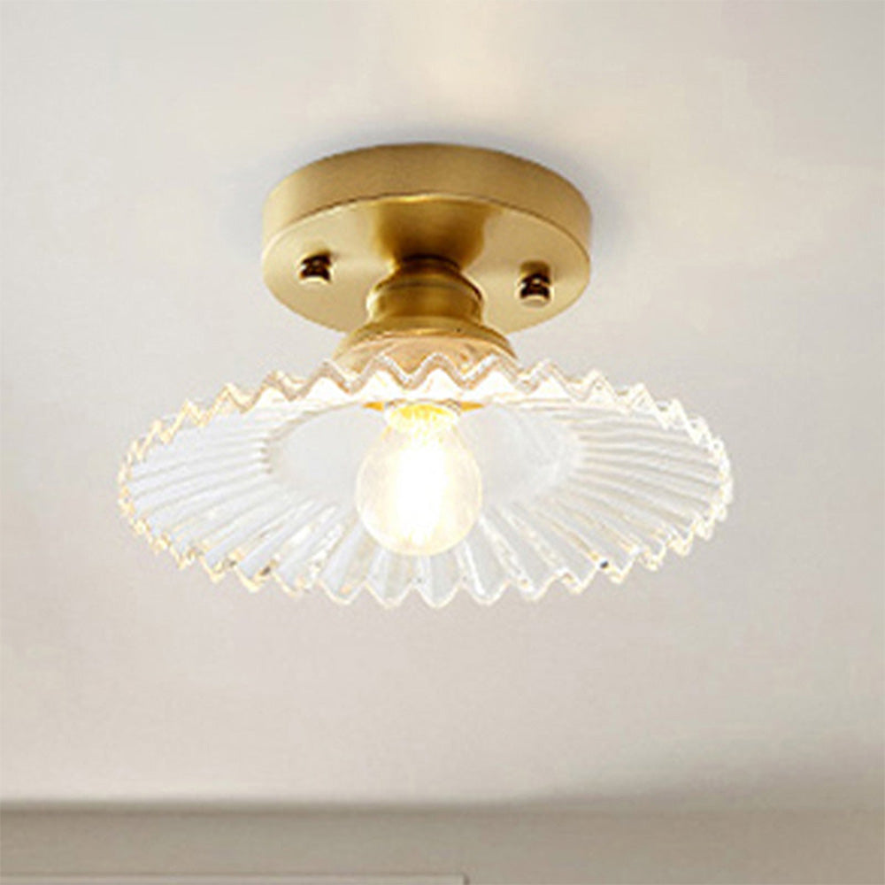 Tyalez Nordic Glass Semi-Flush Mount Ceiling Light