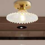 Tyalez Nordic Glass Semi-Flush Mount Ceiling Light