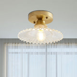 Tyalez Nordic Glass Semi-Flush Mount Ceiling Light