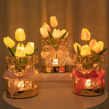 Tyalez 2025 New Crystal Floral Table Lamp