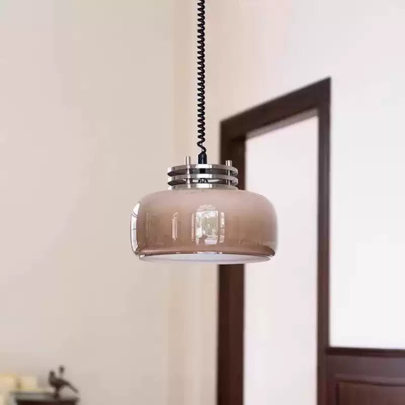 Spring Adjustable Glass Dining Room Chandelier