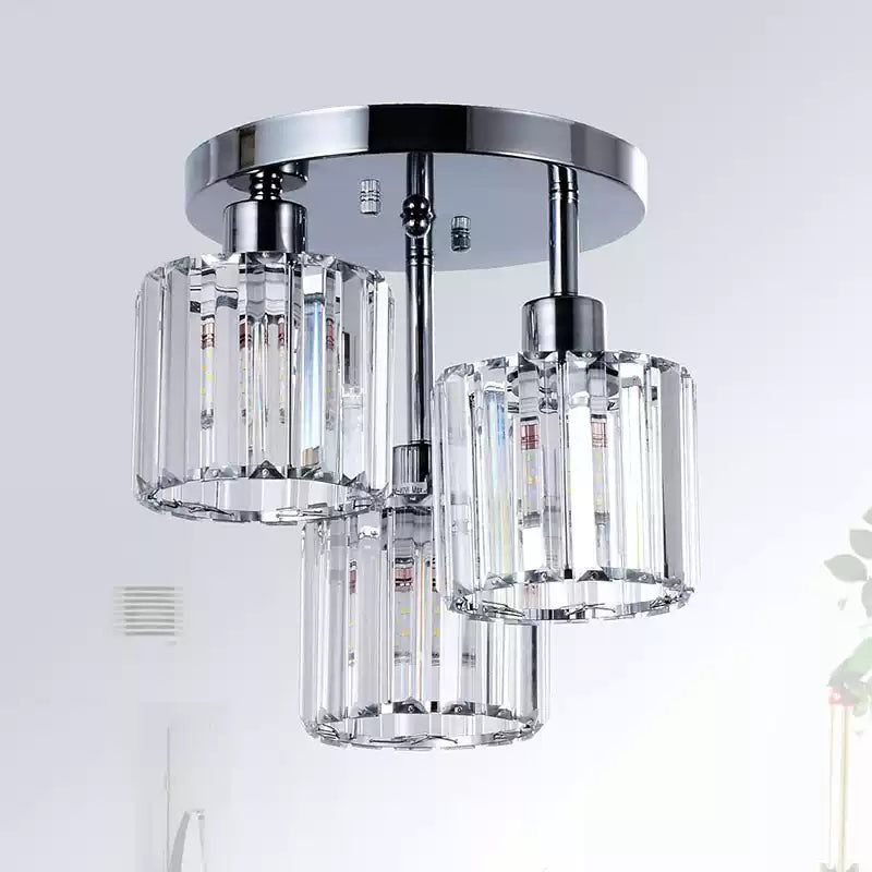 3-Light Modern Crystal Chandelier