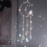 Tyalez Amethyst Crystal Moon Suncatcher