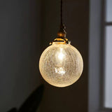 Vintage brass glass chandelier