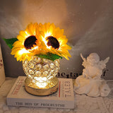 Tyalez 2025 New Crystal Sunflower Table Lamp