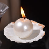 Pearl Shell Candle | Ocean Breeze Aroma & Coastal Elegance