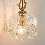Crystal Floral Pendant Light – Luxurious Scandinavian Vintage Brass Pendant