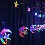 Tyalez LED Curtain Lights（For Ramadan, Wedding, Birthday, Graduation, Party，Garden Decorations)