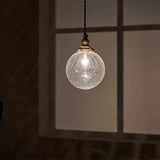 Vintage brass glass chandelier