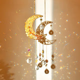 Tyalez Amethyst Crystal Moon Suncatcher