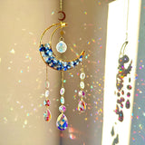 Tyalez Amethyst Crystal Moon Suncatcher