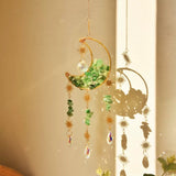 Tyalez Amethyst Crystal Moon Suncatcher