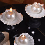 Pearl Shell Candle | Ocean Breeze Aroma & Coastal Elegance