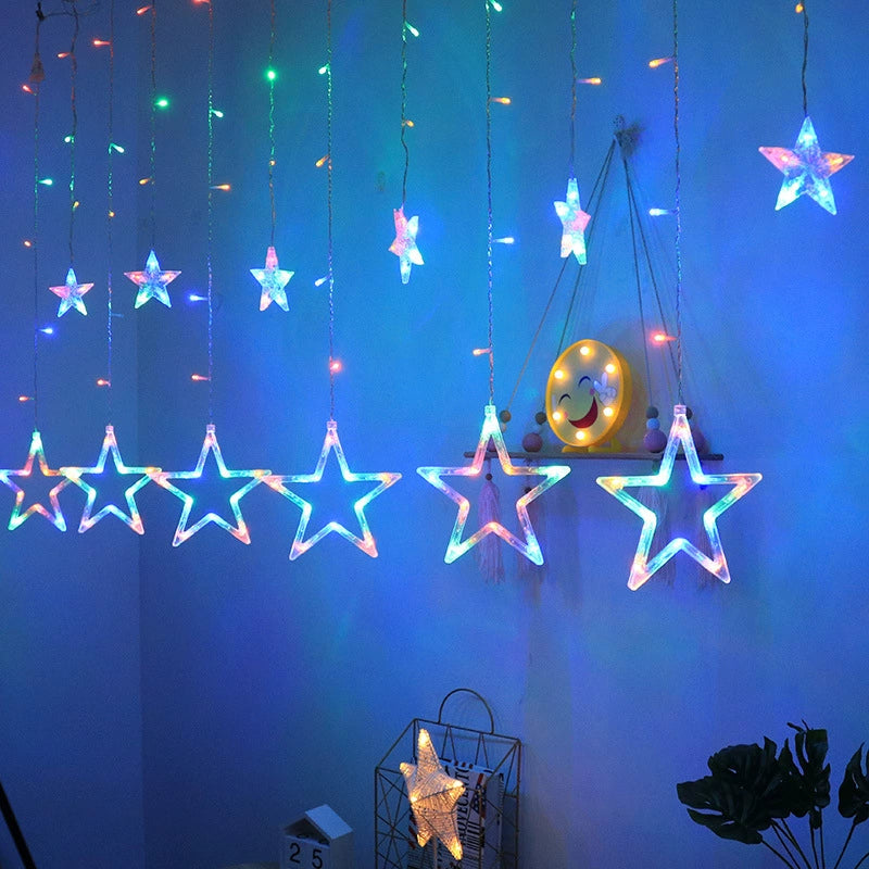 Tyalez LED Curtain Lights（For Ramadan, Wedding, Birthday, Graduation, Party，Garden Decorations)