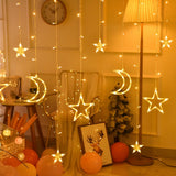 Tyalez LED Curtain Lights（For Ramadan, Wedding, Birthday, Graduation, Party，Garden Decorations)
