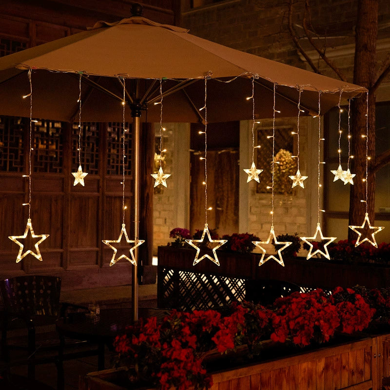 Tyalez LED Curtain Lights（For Ramadan, Wedding, Birthday, Graduation, Party，Garden Decorations)