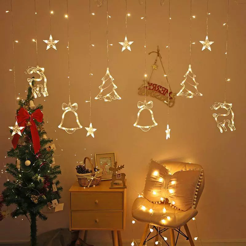 Tyalez LED Curtain Lights（For Ramadan, Wedding, Birthday, Graduation, Party，Garden Decorations)