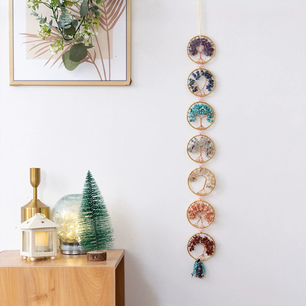 Tyalez Amethyst Crystal Moon Suncatcher