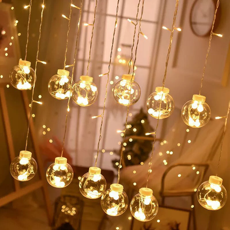 Tyalez LED Curtain Lights（For Ramadan, Wedding, Birthday, Graduation, Party，Garden Decorations)