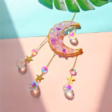 Tyalez Amethyst Crystal Moon Suncatcher