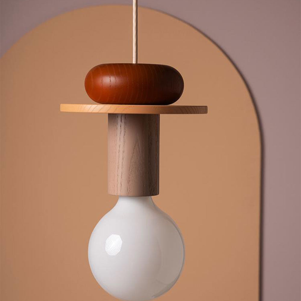 Tyalez Design Colored Wood Blocks Pendant Light
