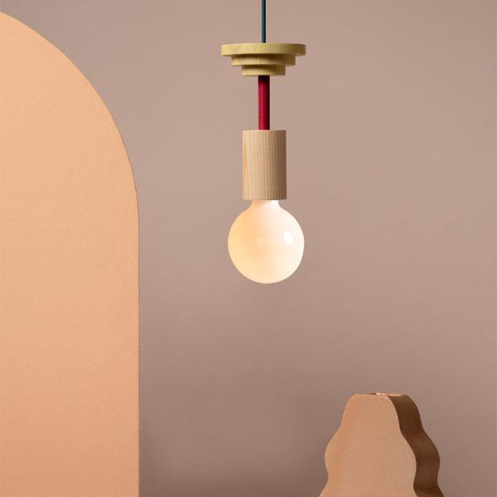Tyalez Design Colored Wood Blocks Pendant Light