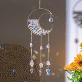 Tyalez Amethyst Crystal Moon Suncatcher