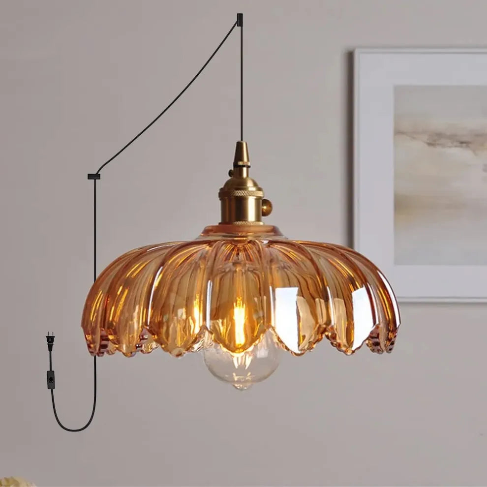 Tyalez Chic Glass Flower Pendant Lamp