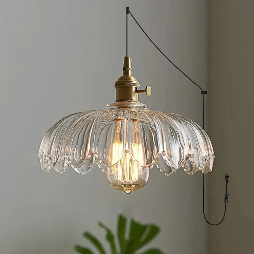 Tyalez Chic Glass Flower Pendant Lamp