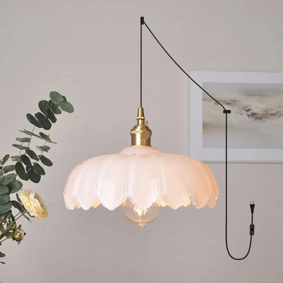 Tyalez Chic Glass Flower Pendant Lamp