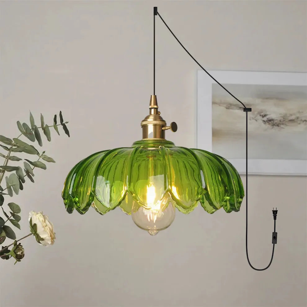 Tyalez Chic Glass Flower Pendant Lamp