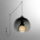 Modern Handblown Glass Globe Ceiling Light