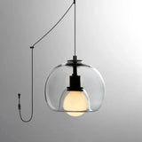 Modern Handblown Glass Globe Ceiling Light