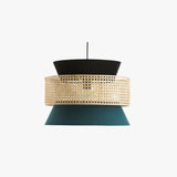 Tyalez Vintage Handmade Fabric Rattan Pendant Light