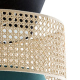 Tyalez Vintage Handmade Fabric Rattan Pendant Light