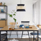 Tyalez Vintage Handmade Fabric Rattan Pendant Light
