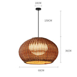 Tyalez Bauhaus Weaving Lantern Shade Pendant Light