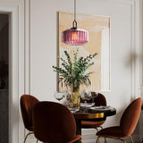 Tyalez Mid Century Striped Glass Pendant Light