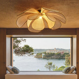 Tyalez Rattan Petal Rustic Lamp Shade Pendant Light
