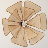 Tyalez Rattan Petal Rustic Lamp Shade Pendant Light