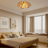 Tyalez Rattan Petal Rustic Lamp Shade Pendant Light