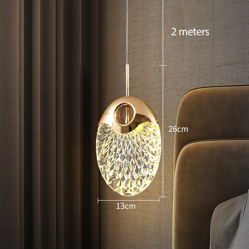 Tyalez Gilded Serenity Gold Crystal Pendant Light