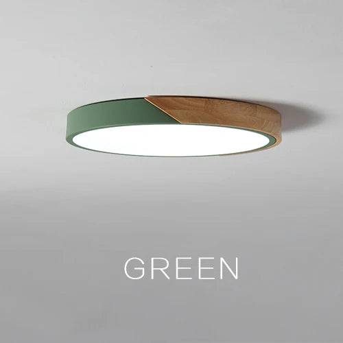 Tyalez LED Modern Ultra Thin Wood Ceiling Light