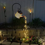 Tyalez Solar Outdoor Watering Can Waterfall Garden Lamp