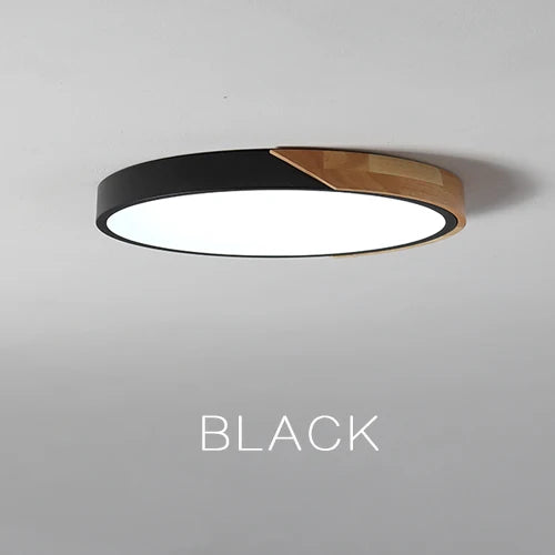 Tyalez LED Modern Ultra Thin Wood Ceiling Light