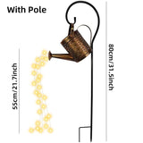 Tyalez Solar Outdoor Watering Can Waterfall Garden Lamp